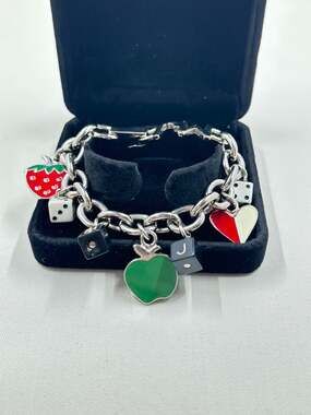 Marc Jacobs The Collector Silver-Tone Multi-Charm Bracelet